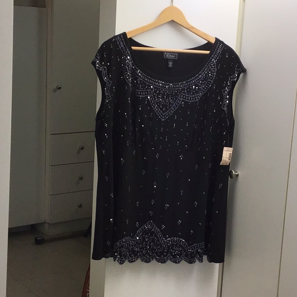 Woman’s blouse from dress barn with sequins. - Picture 2 of 15